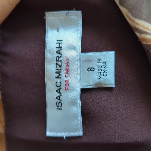 Isaac Mizrahi Floral Flowy Sleeveless Lined Dress 8 Brown Red Orange - Picture 2 of 16